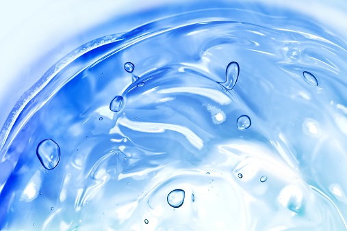 Bildet av en gele med bobler i