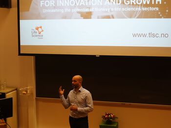 Marius Øgaard, daglig leder i The LifeScience Cluster og innovasjonsdirektør i Oslotech AS. Foto: Astrid Skiftesvik Bjørkeng
