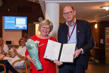 Ragnhild Jørgensen fikk HMS-prisen. Foto : Fredrik Pedersen OD/UIO.