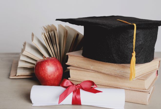 Akademisk hatt, kunnskapens eple og diplom