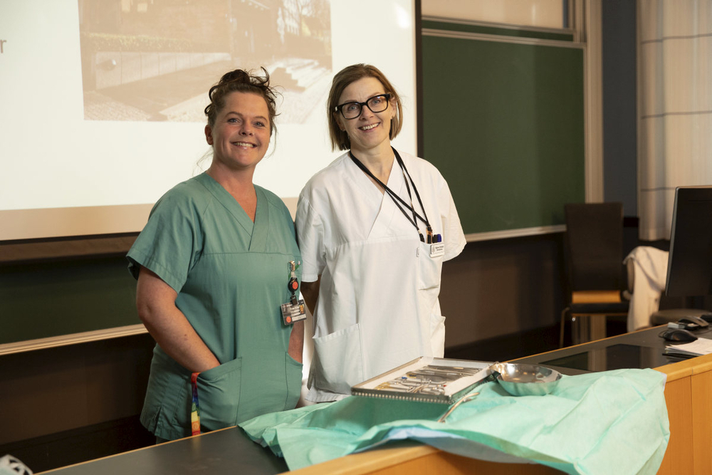 Marita Evensen og Rigmor Schøne holdt foredrag om sterilforsyning