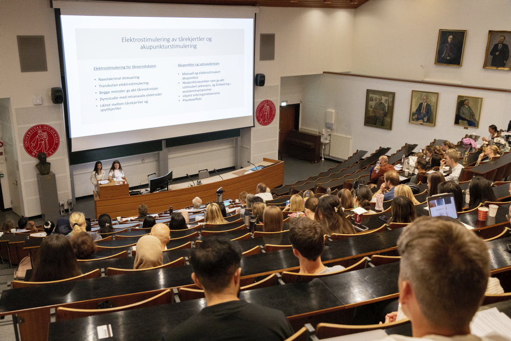 Studenter i auditorium